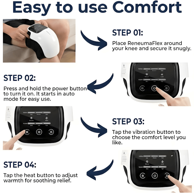 ReneumaFlex Knee Massager with Heat & Red Light Therapy